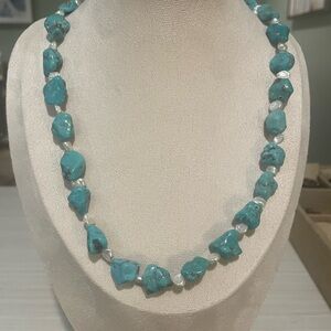 Artisan Vintage Turquoise and Freshwater Pearls